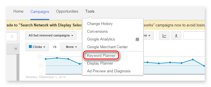 keyword planner